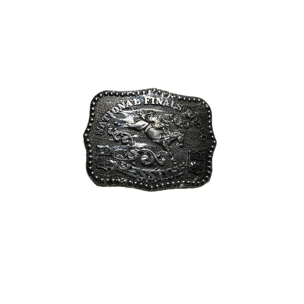 Hesston 1986 National Finals Rodeo Adult Cowboy Belt Buckle NFR New Vintage